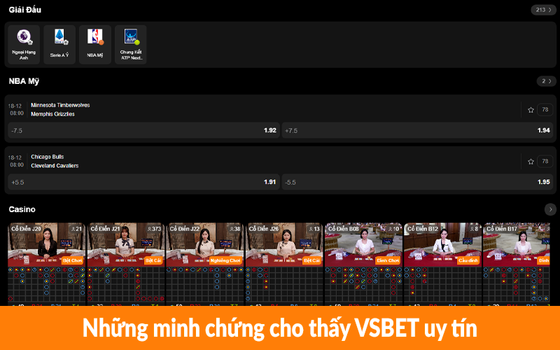 Những minh chứng cho thấy VSBET uy tín Những minh chứng cho thấy VSBET uy tín